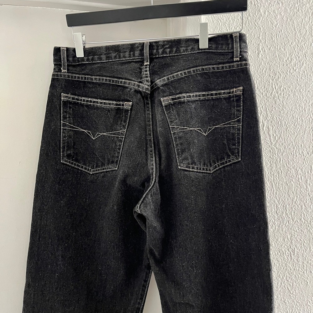 Vintage 90s Guess Relaxed Tapered Denim Men's Black Jeans - Men's Size 31x34 - Picture 5 of 5